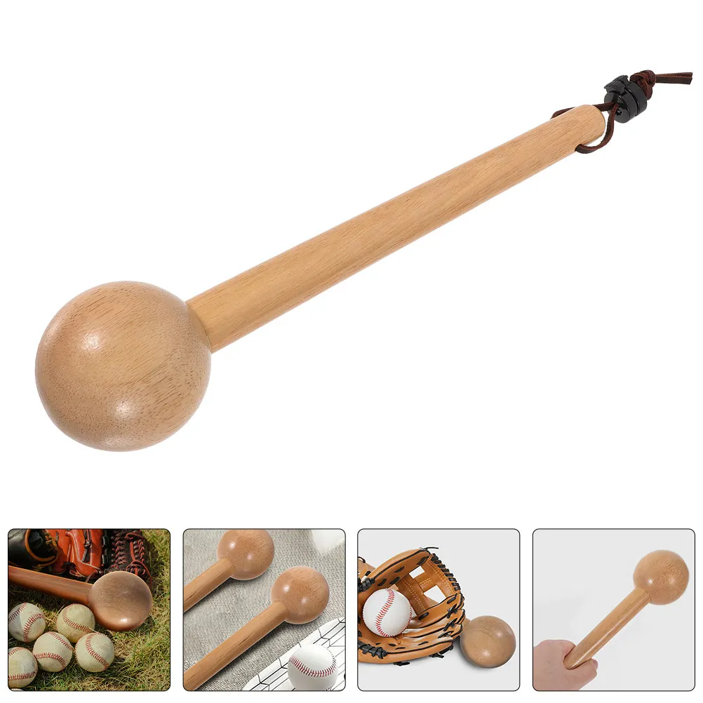 2Pcs Baseball Glove Mallet Wooden Hammer for Shaping Breaking in Gloves Smooth Rounded Tip Non-Slip Handle Portable Mitt Shaper