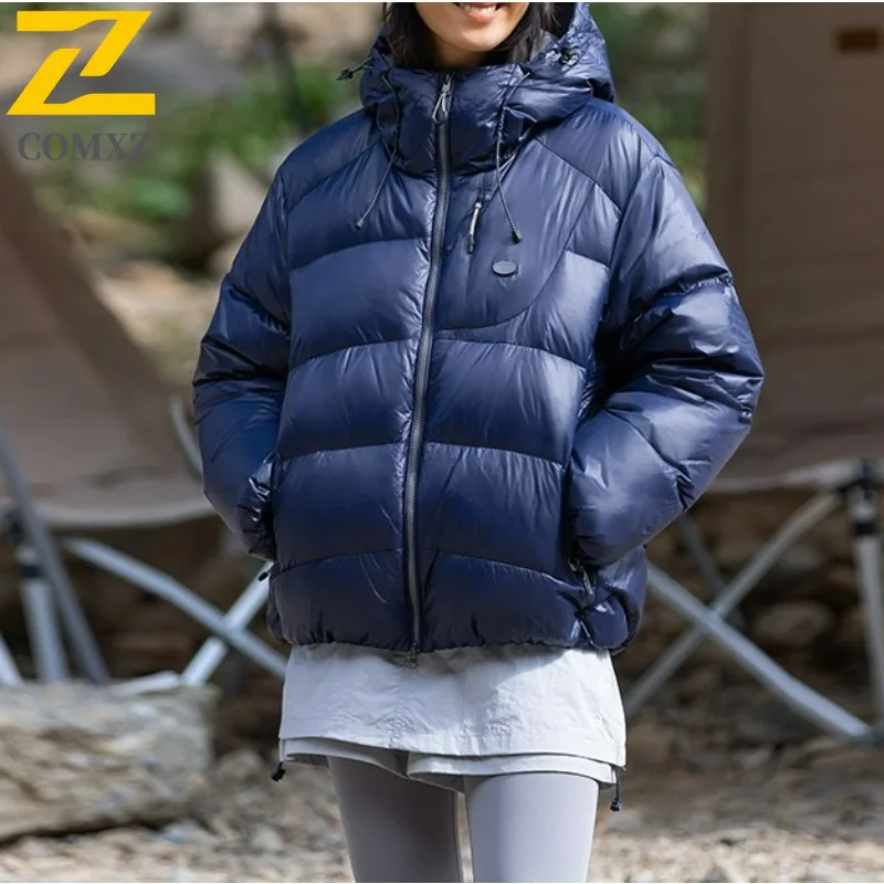 عالية الجودة الرجال أسفل سترة الراحة في الهواء الطلق تسلق الجبال يندبروف الحشو معطف هود التخييم خفيفة الوزن دائم معاطف الشتاء #5