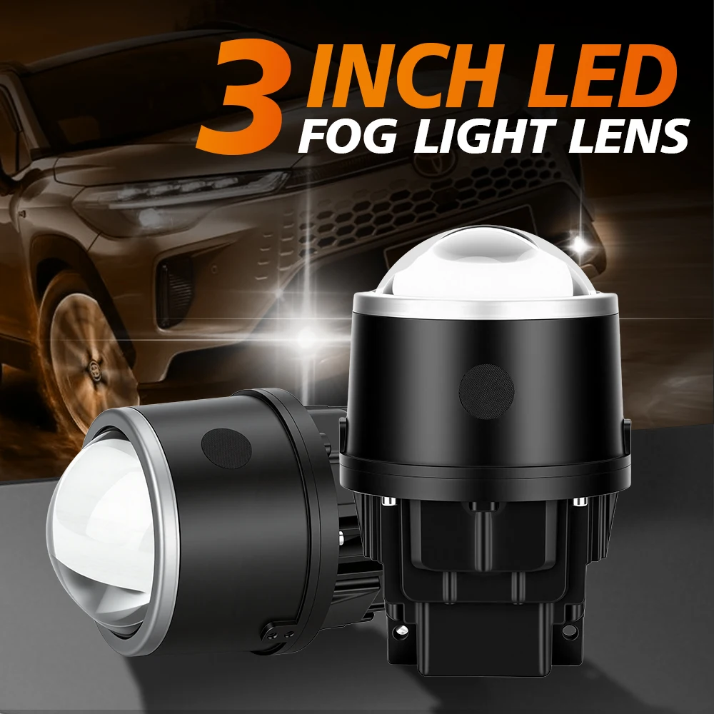 3.0 inch Bi-LED Fog Projector Lens With Bracket 3000K 4300K 6000K LED Driving Fog Lamps Kit For Dongfeng Nissan Fengya Y50 3.5