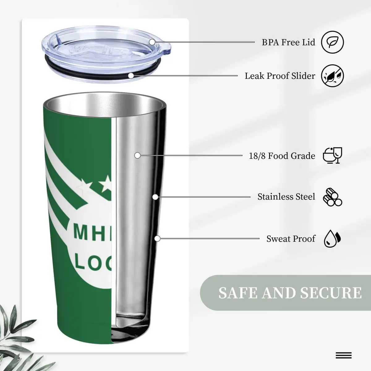 Israel F.C MHFC Champion Insulated Tumbler Tumbler with Lids and Straws Stainless Steel Vacuum Insulated Travel Mug Coffee Cup