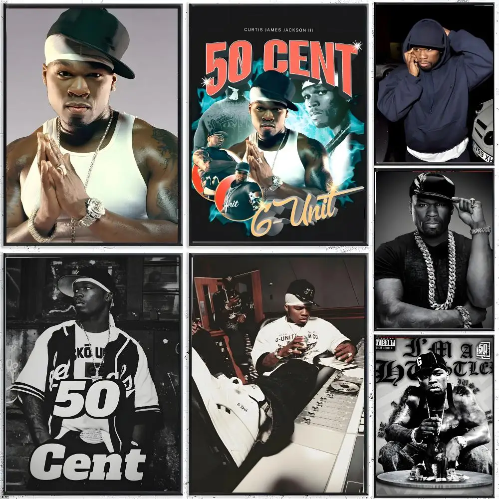 rapper hip-hop 5-50 Cent Poster Modern Indoor Wall Decor & Aesthetic Home Space Design
