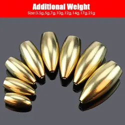 Line Sinkers Weights Additional Weight Copper Fishing Lead fall Hook Connector Brass Sinker