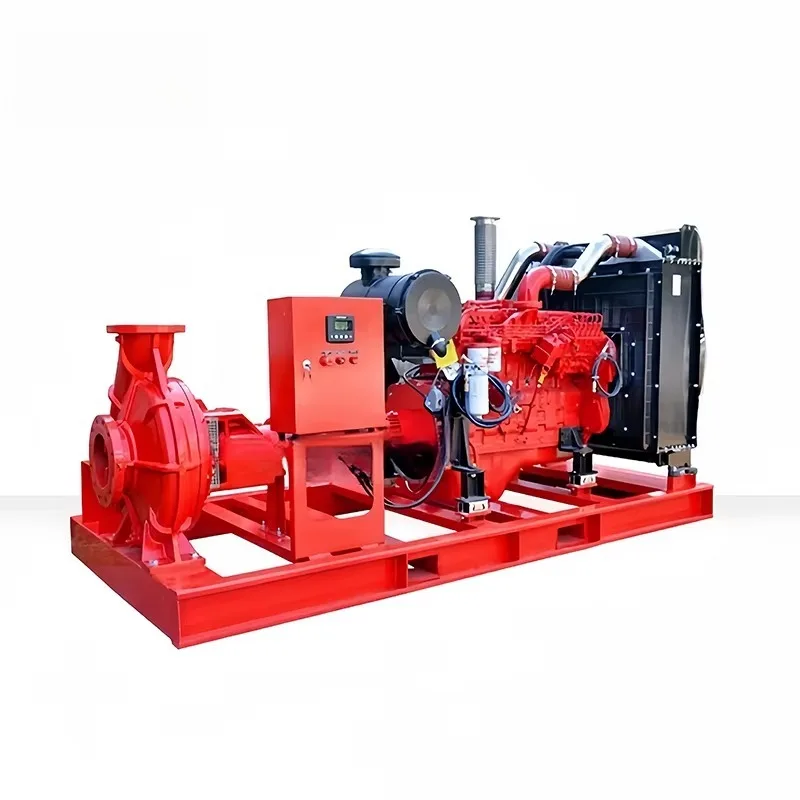 ISO 4 Inch 6 Inch Horizontal Large Centrifugal End Suction Fire Fighting Water Pump With  Engine