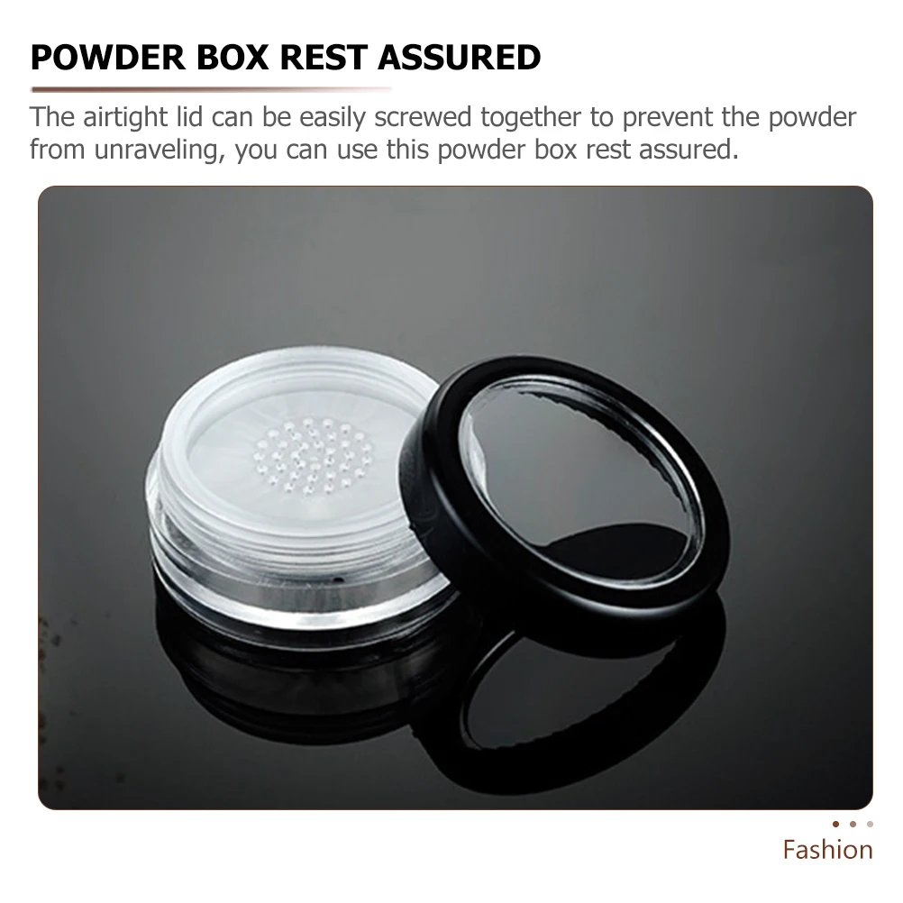 

4pcs Powder Box Small Holder Containers Loose Travel Size Empty Reusable Durable Airtight Body Dust Talc Makeup Storage