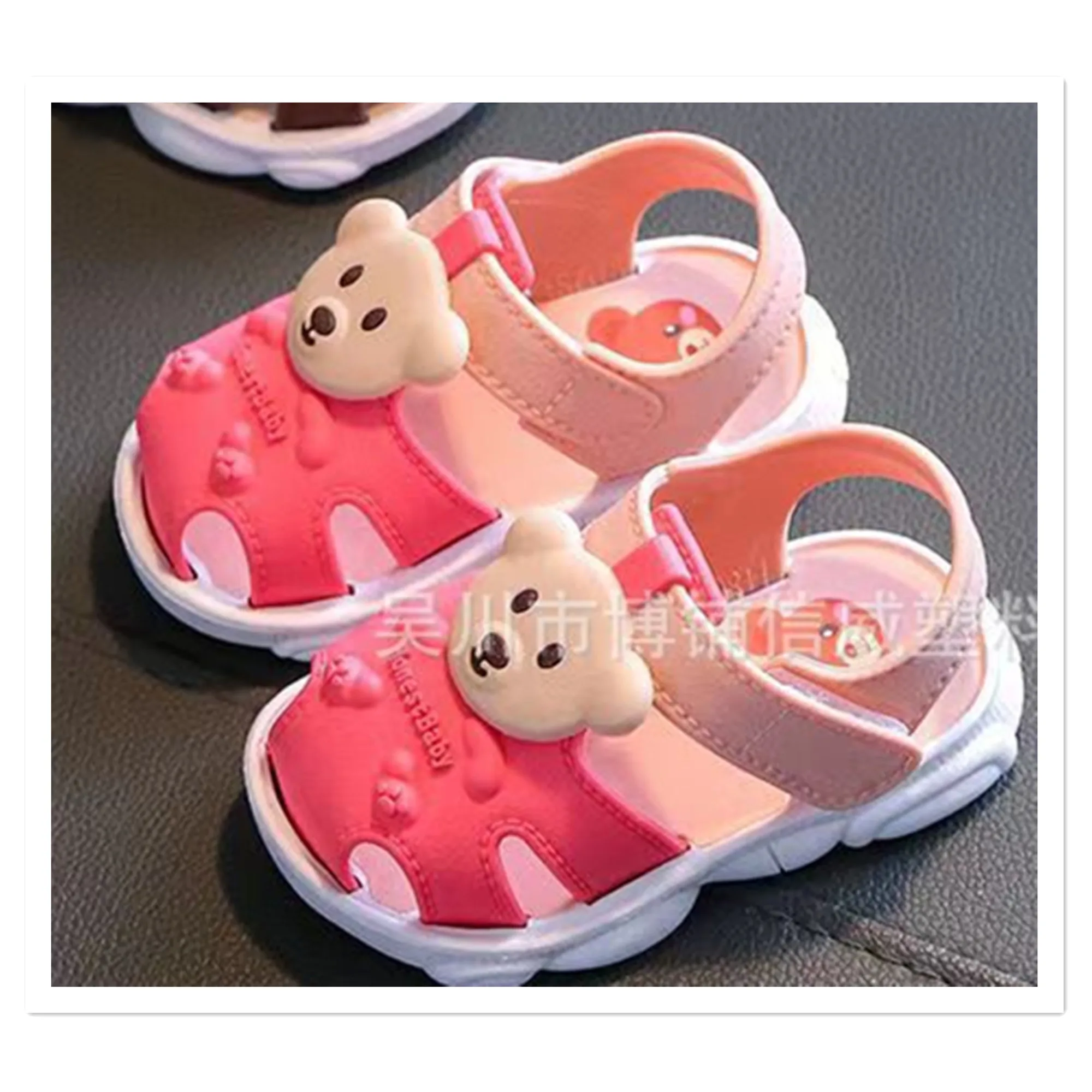 Children's Plastic Sandals New Style Baotou Summer Men's and Women's Treasures 1-3 Year Old Anti Urine and Anti slip Soft Sole I