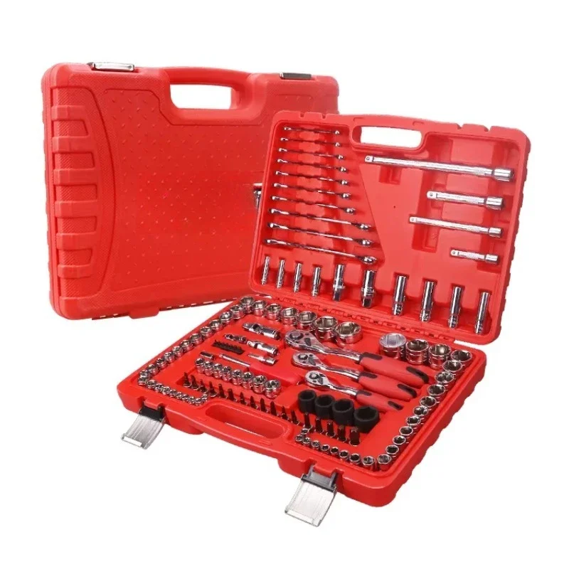 Professional Mechanics Auto Repair Tool Box Set Hand Workshop Tools Including Car Ratchet Wrench Socket Screwdriver