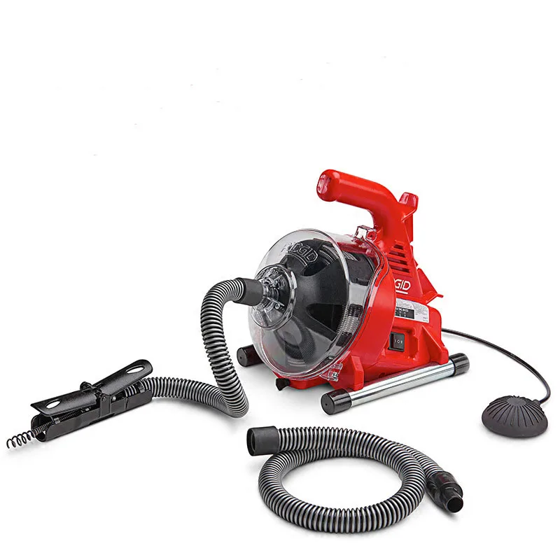 

220V Electric Sewer Pipe Dredging Machine Toilet Kitchen 19-28MM Pipe Cleaning Machine Pipe Dredger Drain Cleaner 120W NEW