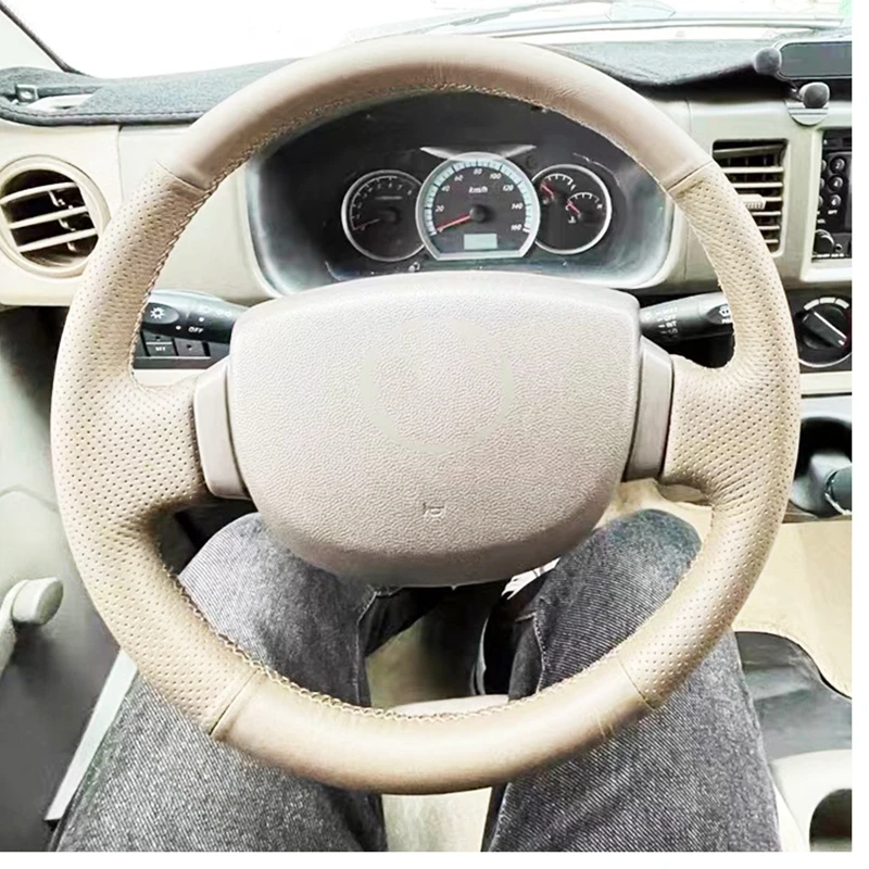 DIY Black Non-slip Faux Leather Car Accessories Steering Wheel Cover For Suzuki every mini van 2005-2014