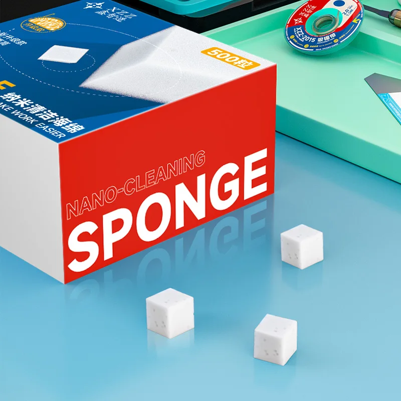 

XZZ XINZHIZAO 500PCS No Residue Nano Sponge Cleaning for Mobile Phone LCD Screen PCB Motherboard Back Cover Glass Cleaning Tool