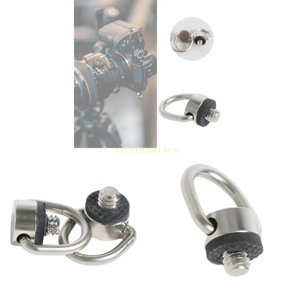 Parafuso anéis aço inoxidável e56b, parafuso fixação da câmera 1/4 "-20 com borracha acolchoada para tripés DSLR