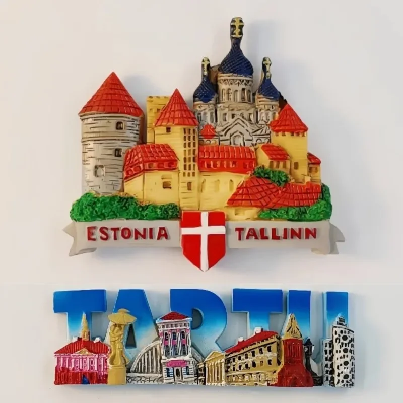 

Estonia Fridge Magnets Tallinn Travelling Sovenirs Refrigerator Stickers Home Decoration Wedding Gifts