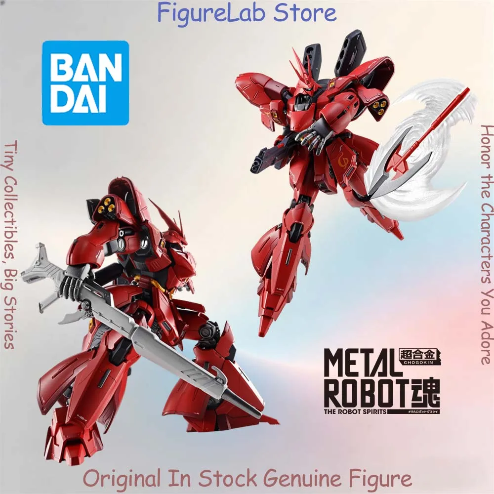 Official Genuine In Stock Bandai Metal Robot Spirits Sazabi Figure Anime Mobile Suit Gundam:char's Counterattack Model Boxed Toy