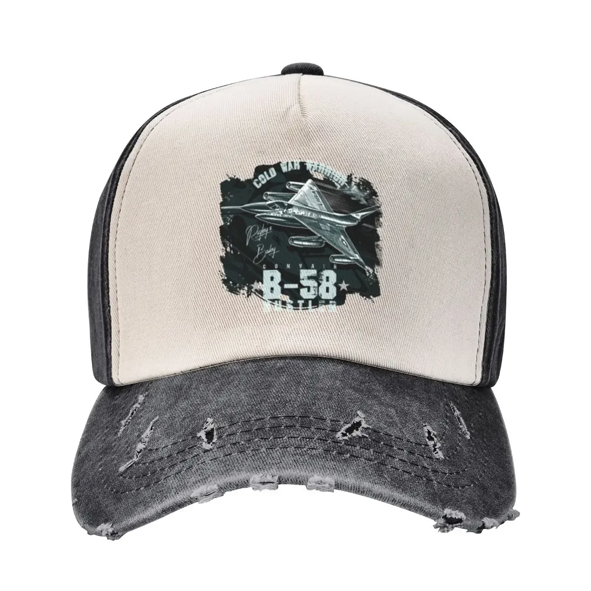 

Convair B58 Hustler Fighterjet Vintage Aircraft Baseball Cap Snap Back Hat Cosplay golf hat genuine Golf Women Men's