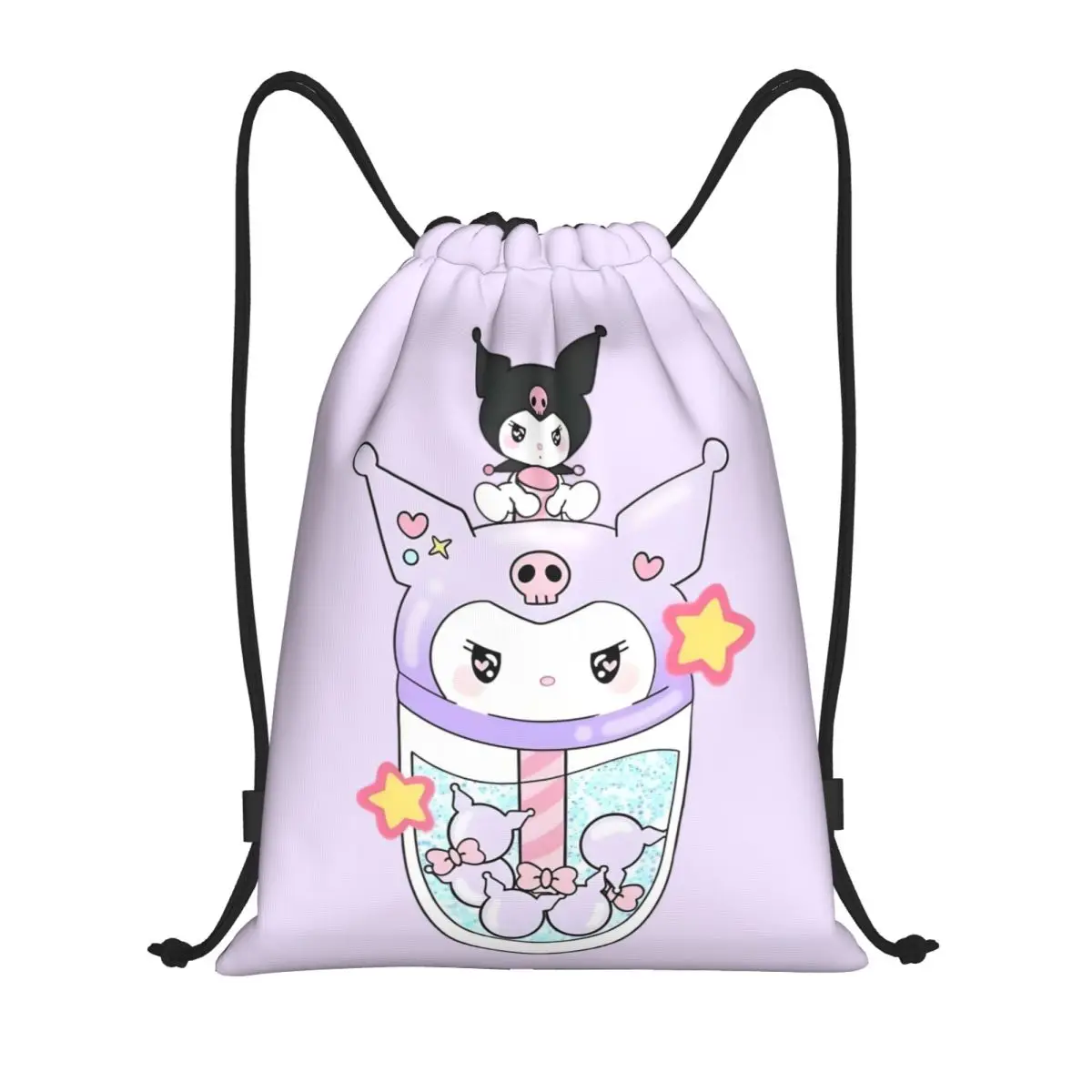 مخصص أنيمي سانريو كورومي الجمجمة الرباط حقائب النساء الرجال المحمولة الرياضة الصالة الرياضية Sackpack الكرتون Kawaii التسوق حقائب الظهر #1