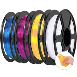 3D Printer Filament Flexible TPU 1.75mm 1kg 250g Rainbow Filament Color Change TPU Filament Transparent 3D Materials Blue Green