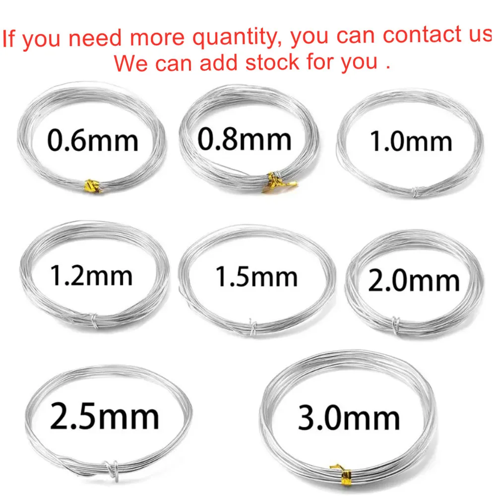 0.6-3mm Anadized Round Aluminum Wire 2-10 Meters Versatile Painted Aluminium Metal Wire For DIY Jewelry Making Accessories