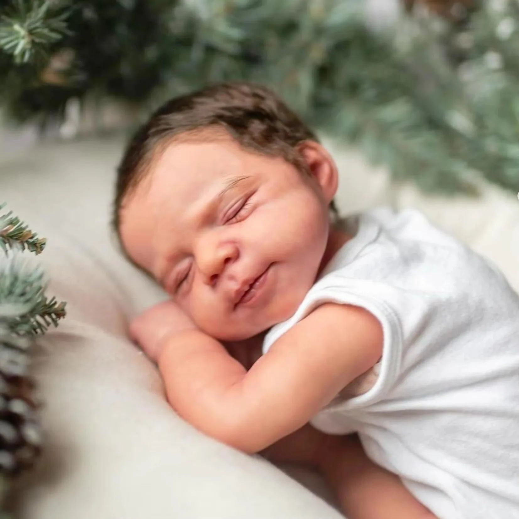 

49cm Reborn Baby Doll Felicia Lifelike Hand Rooted Hair Reborn Dolls Lovely Baby Doll Gift For Children