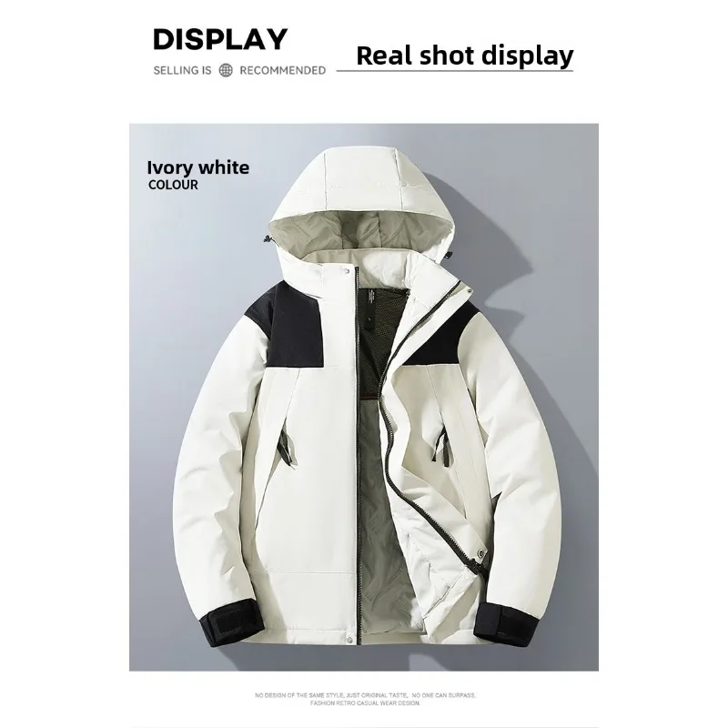 

Outdoor Warm Men Clothing Graphene Winter Coat Mens Cotton-padded Jacket Fashionable Detachable Hat Thickened Windbreaker Trendy