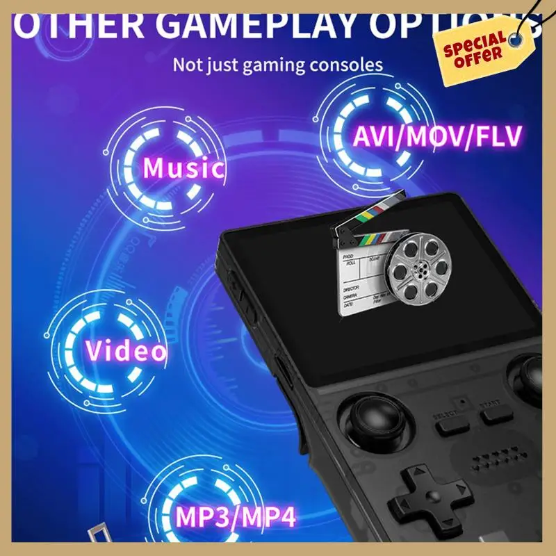 X35S ręczna konsola do gier wideo Hall Joystick Open Source 16G + 128G Retro kontroler gier dla emulatora PSP/GBA/N64/MD C