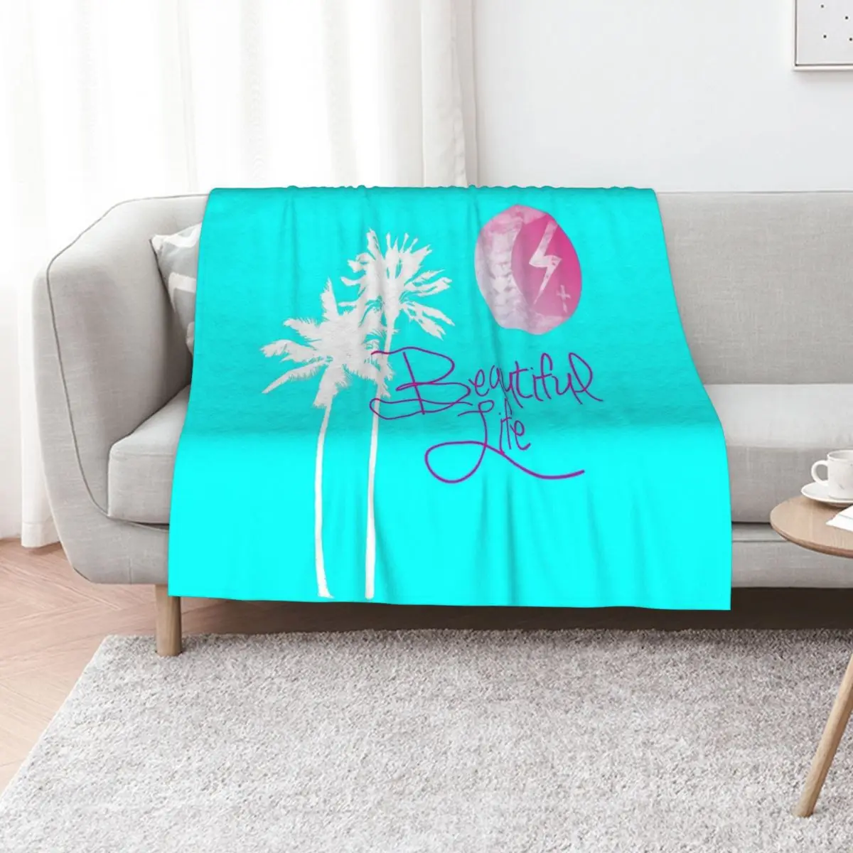 Beautiful Life Palms T Throw Blanket Multi-Purpose Plush Luxury Throw Warm Hair Custom Blankets