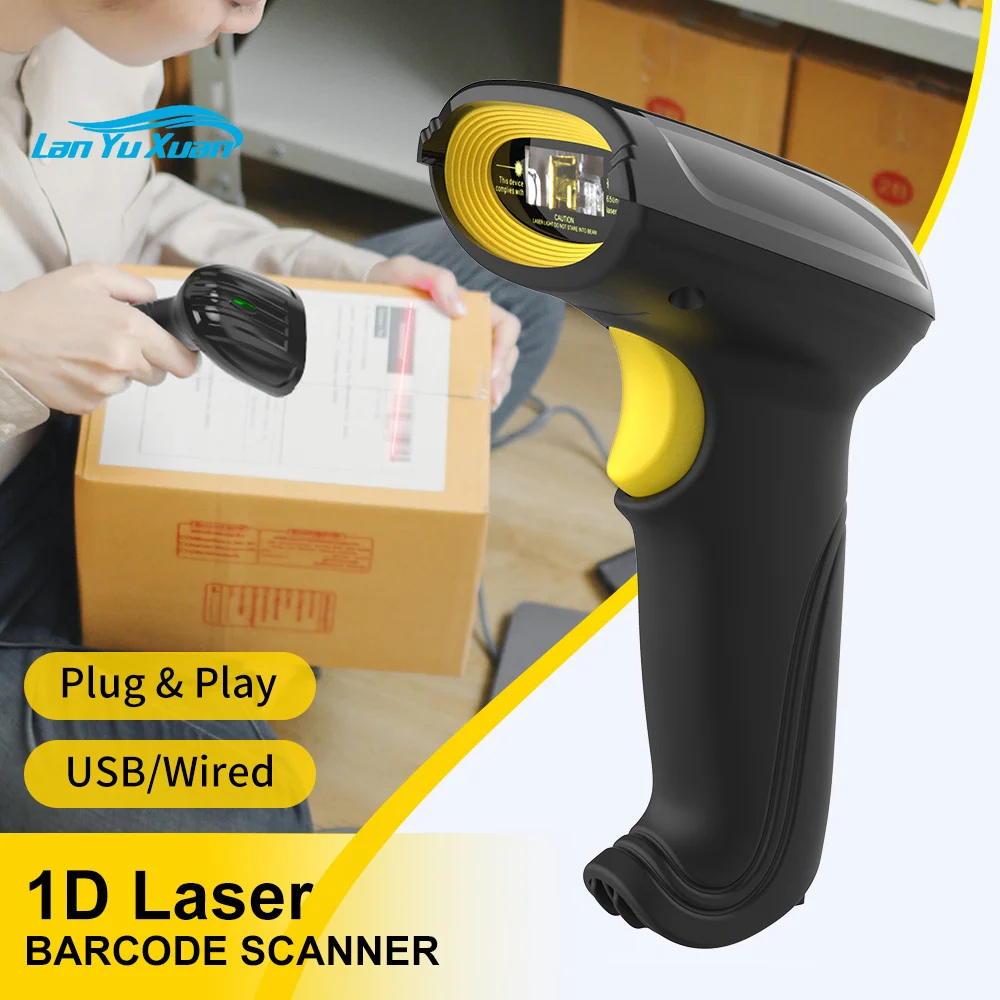 GTCODESTAR M-3100 High Speed Scan USB Barcode Reader Wired 1D Barcode Scanner for Supermarket  Barcode Scanning