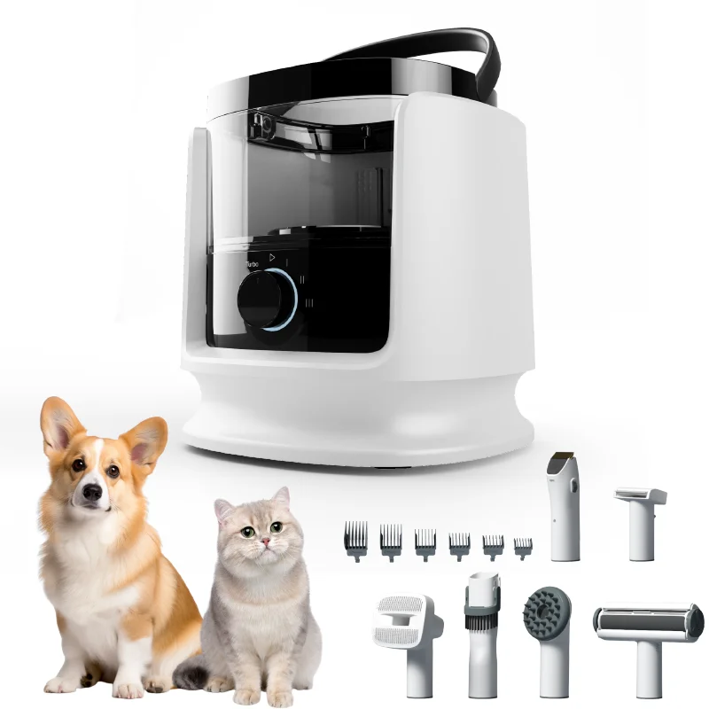 2026 High Quality Multi-function Pet Vacuum Hair Shaver Brush Pet Hair Vacuum Cleaner Grooming Kit for Dogs and Cats