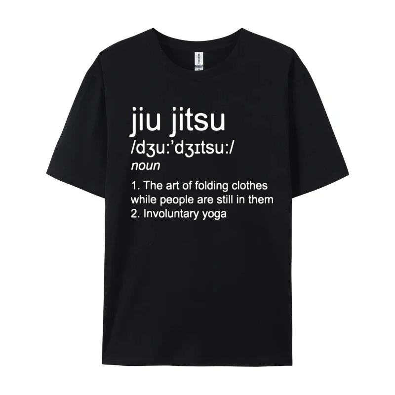 JiuJitsu Definition Vintage T-Shirt Oversized Premium Cotton Round Neck Casual Tshirt Letter Text Print