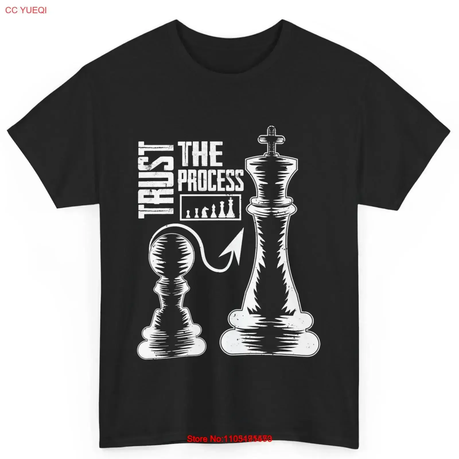 Chess Player Master Trust The Process Cotton T Shirt vintage Washed homme Slightly designer clothes Stretched Comfortable