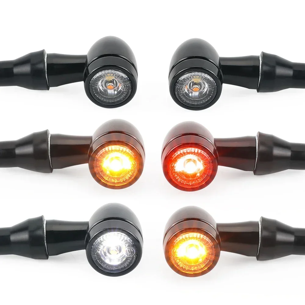 Clignotant LED rétro pour moto, indicateur clignotant, feu stop arrière, Harley, Yamaha 73Bobber Chopper, E32, 8mm