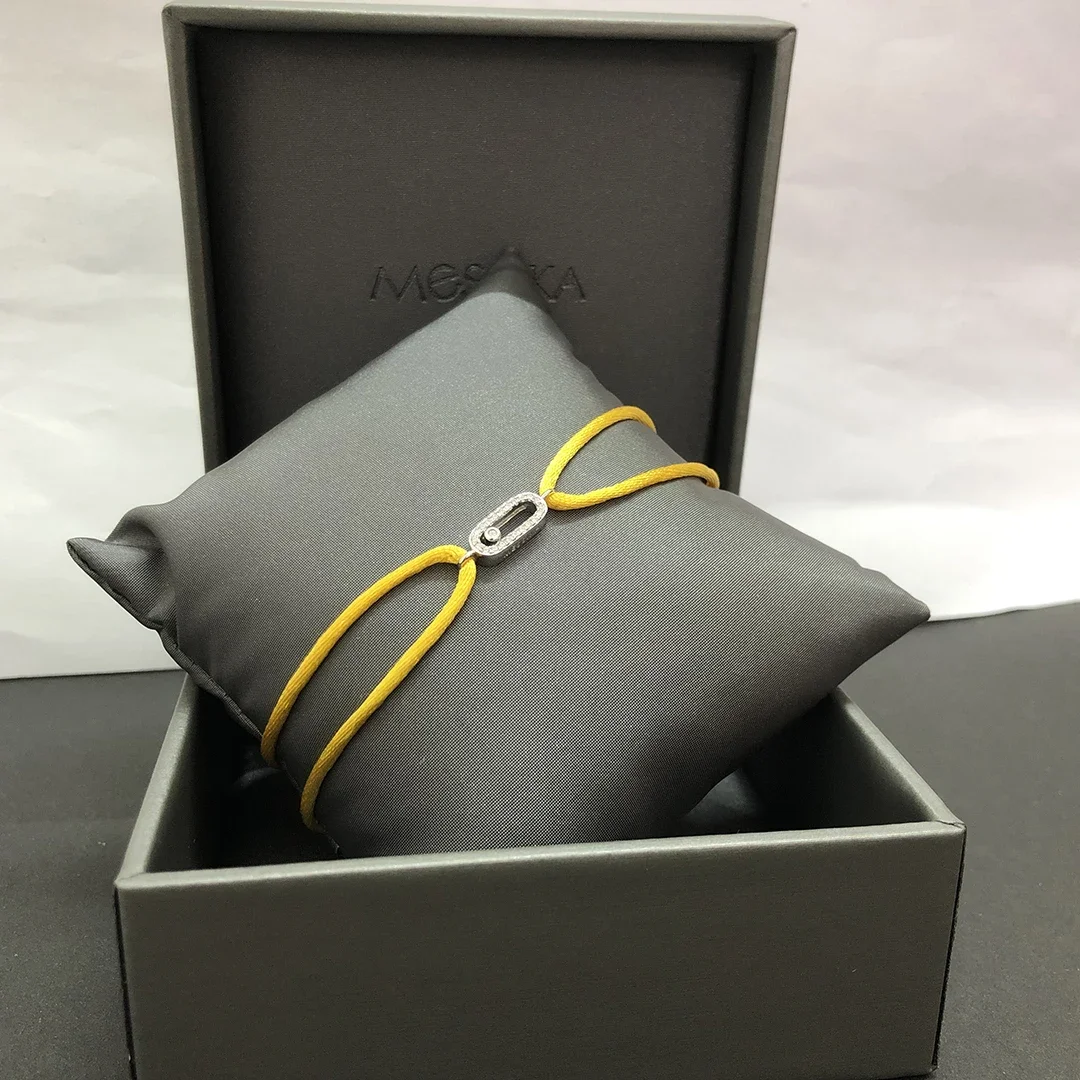 Boutique Luxury Original Jewelry S925 Move Collection Fashion Women's Lucky Rope Bracelet  Trend Holiday Party Gifts