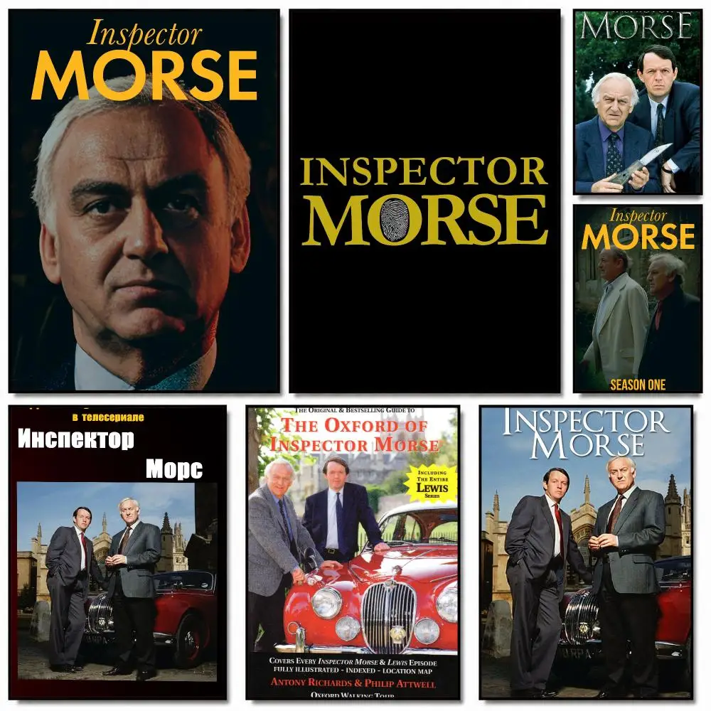 tv series I-Inspector Morse-E Poster Removable Wall Sticker for Home Cafe Bar Office Interior Decor