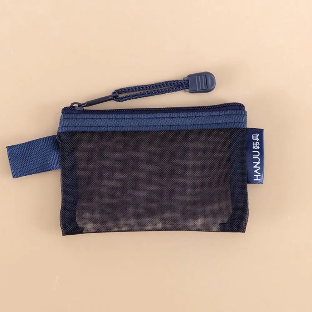 Bolsa de almacenamiento para cambiar, bolsa de malla transparente, bolsa de cosméticos para lápiz labial, bolsa para artículos pequeños, Mini monedero, bolsas para dinero, bolsa de almacenamiento para cables de datos