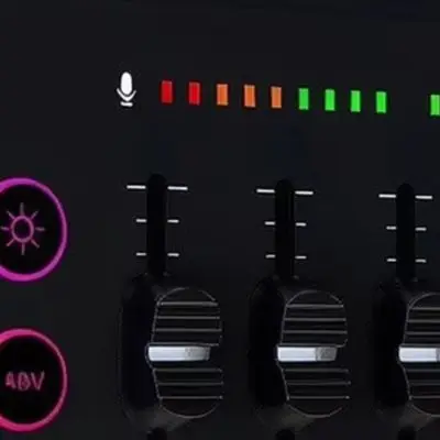 For F9 Gaming Audio Mixer Sound Card RGB Light For Dsp Noise Reduction For Otg USB Live Streaming Recording Tool For PC Mobile