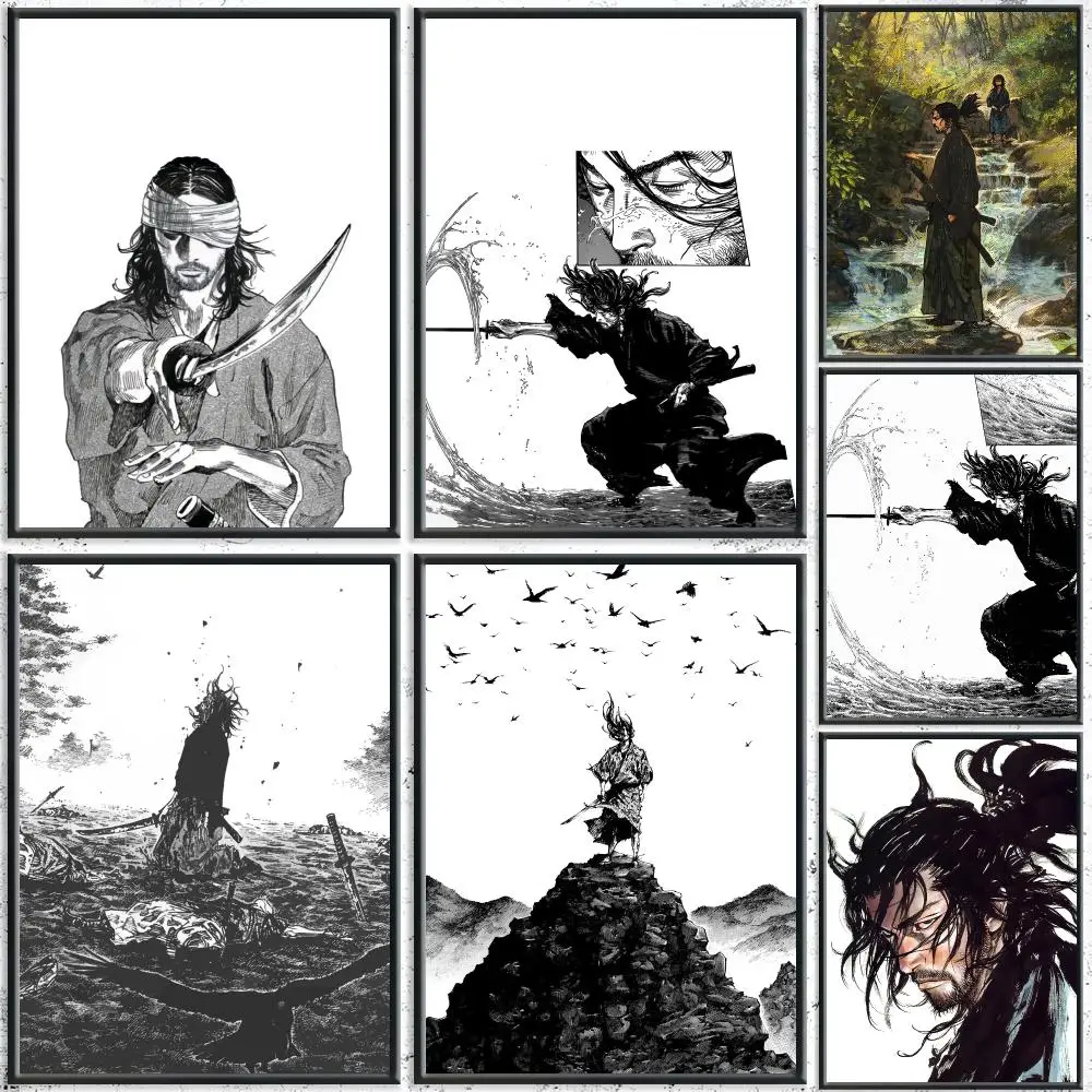 Iconic Manga Vagabond Poster HD Self-Adhesive No Residue After Removal Ideal for All Kinds of Wall Decor