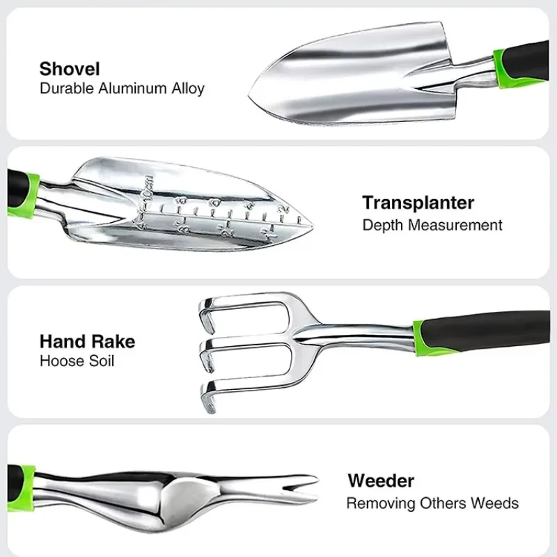 Steel Garden Equipment Hand Tools Set Including Shovel Watering Can Case OEM Customizable Gardening Repair Use