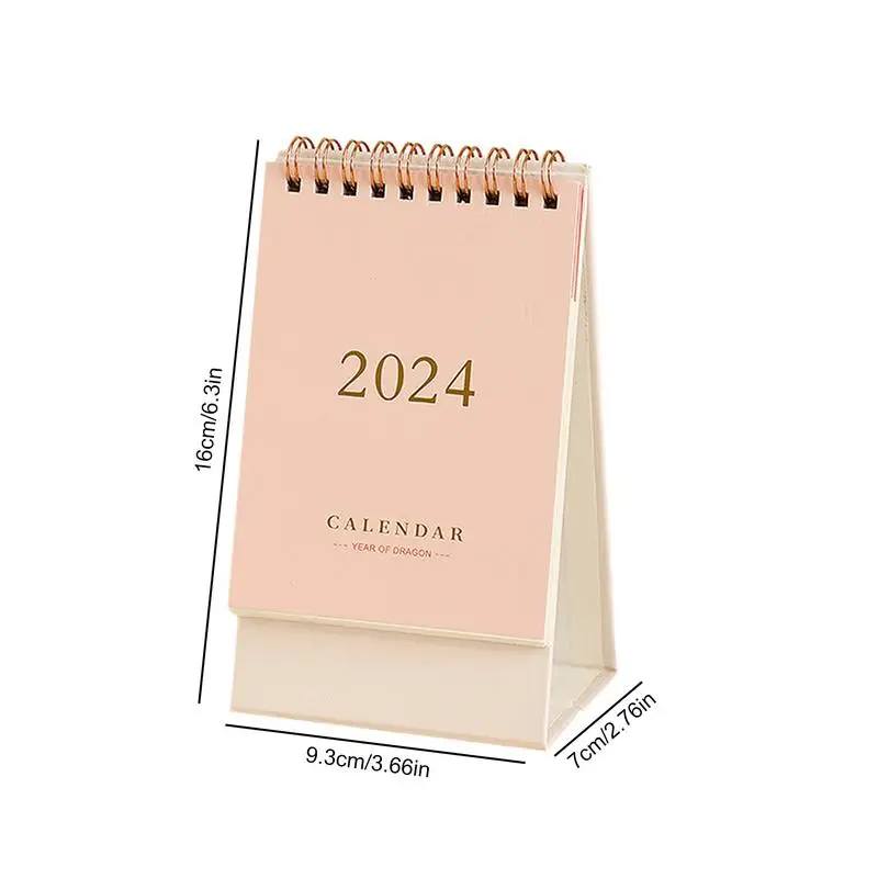 Desktop Standing Calendar, programação diária, notas elegantes Memo, resistente, 2024