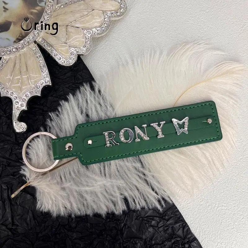 Custom Gift Keychain Leather Keyring High Quality Business Gifts DIY Phone Number Car Key Chain For Women Men Accessories Jewelr