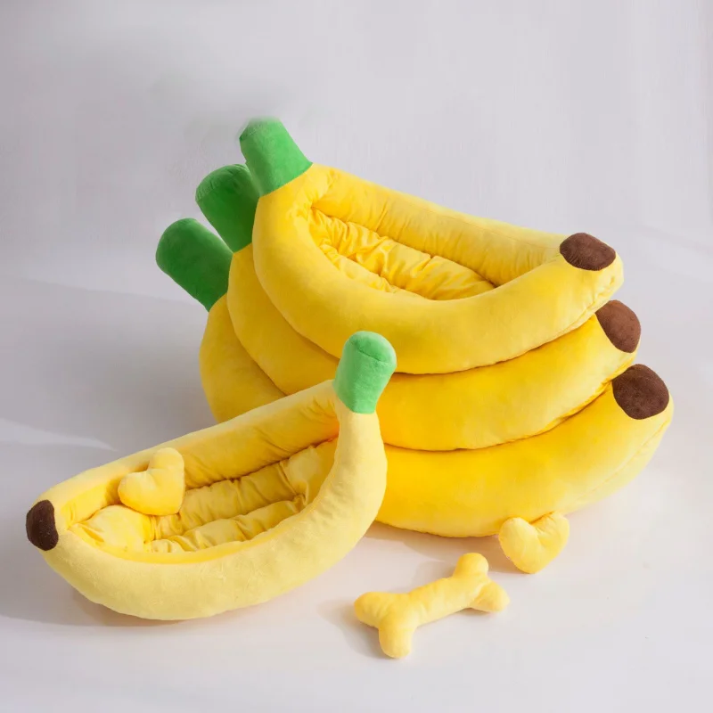 

Detachable and washable cartoon banana dog house pet supplies, beds,, small medium-sized dogs