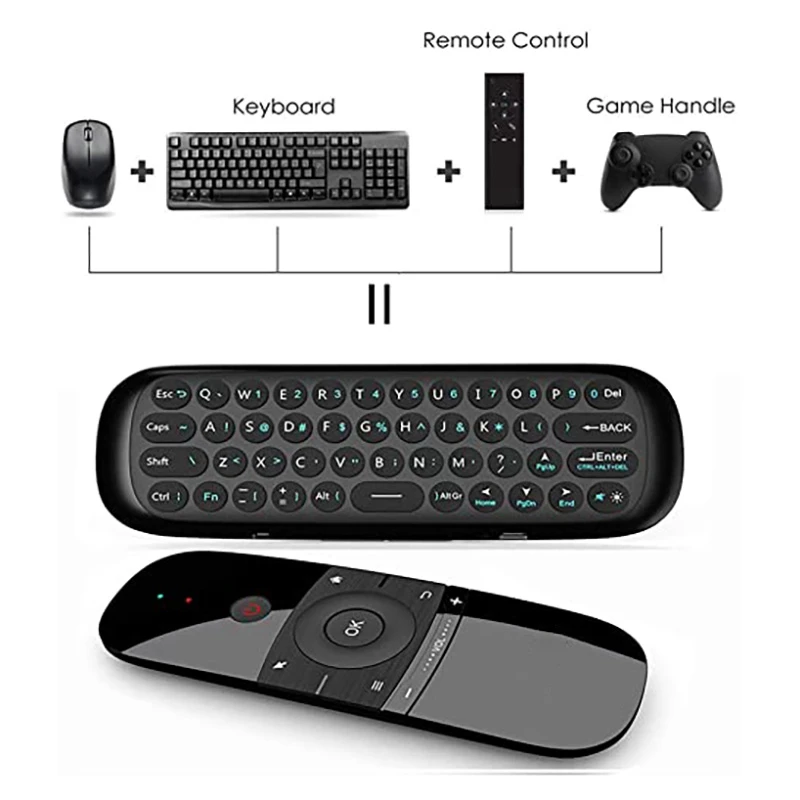 W1 Remote Control 2.4G Wireless Somatosensory Flying Squirrel Mini Keyboard Remote Control For TV Projector Set-Top Box