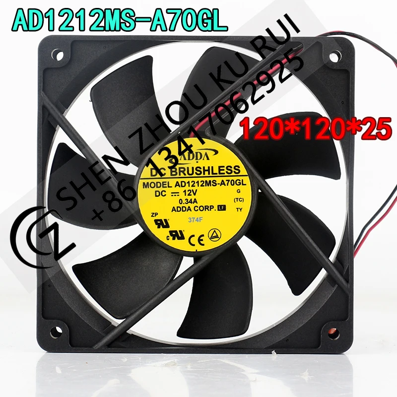 

Оригинальный новый ADDA 12 см 12 В 0,34 А AC EC 12025 120X120X25 мм инверторный источник питания AD1212MS-A70GL охлаждающий вентилятор
