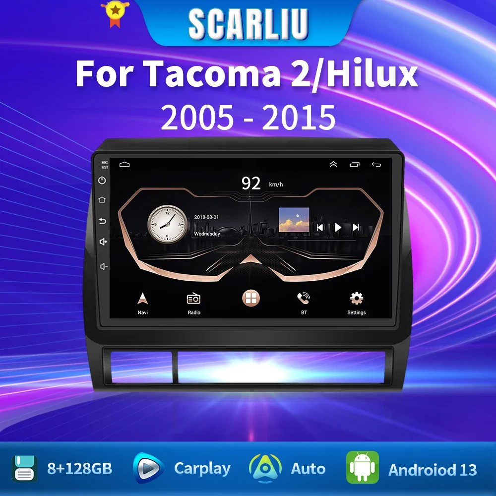 

For Toyota Tacoma 2 HILUX 2005-2015 Car Radio Multimedia Video No DVD Android 13 DSP RDS Carplay 4G WIFI BT GPS Head Unit