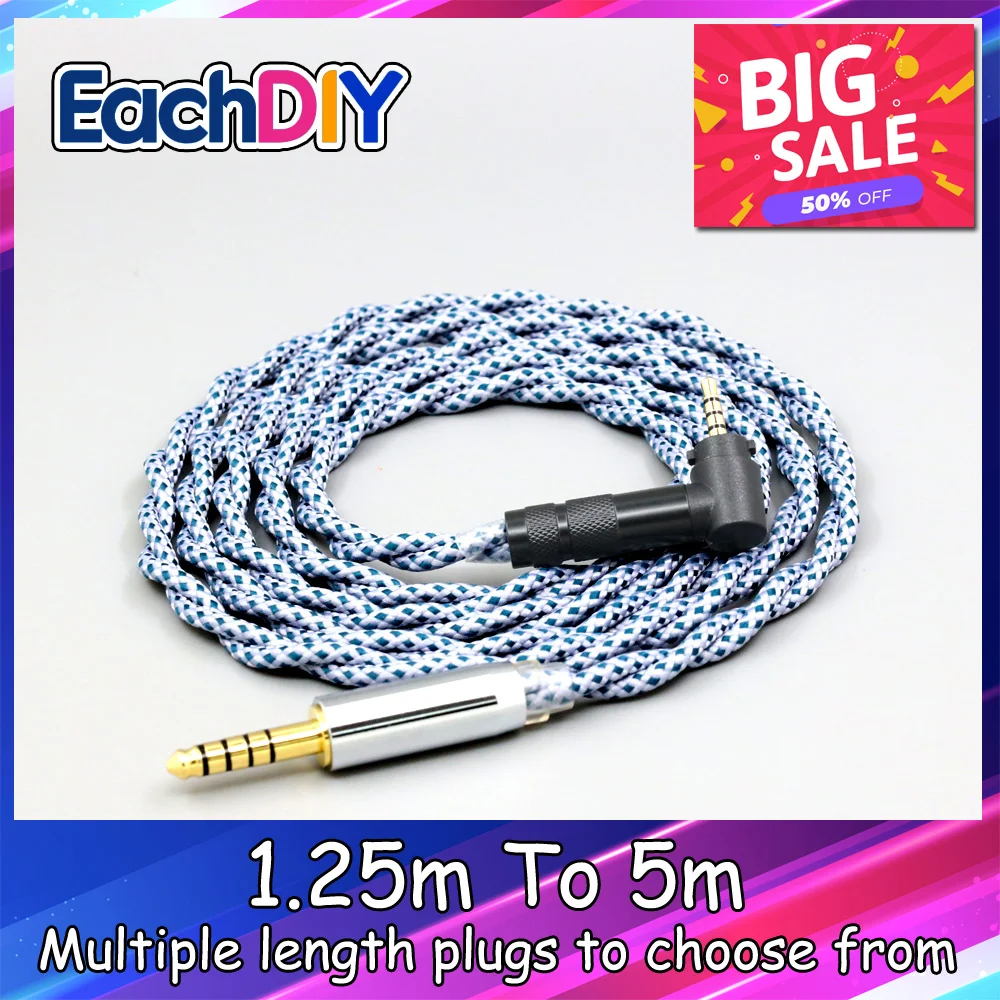 

99% Pure Silver Mix Graphene OCC Shielding Earphone Cable For Fostex T50RP 50TH Anniversary RP Stereo Headphone LN008667