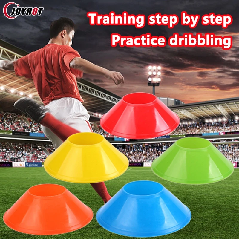 10pcs Soccer Cone Set Football Training Equipment For Kid Pro Disc Cones Agility Exercise Obstacles Avoiding Sport Accessories