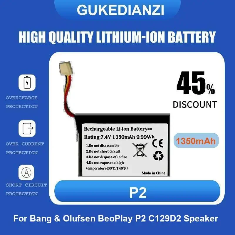 

P2 (для Beoplay) портативный Bluetooth-динамик, аккумулятор для Bang & Olufsen BeoPlay P2 C129D2, динамик 1350 мАч, высокое качество