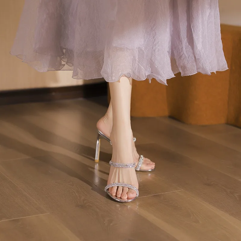 

Новые женские туфли класса люкс с камнями, на высоком каблуке, весна 2026, дизайнерские туфли для женщин, модные остроносые туфли-лодочки на высоком каблуке, Zapatos