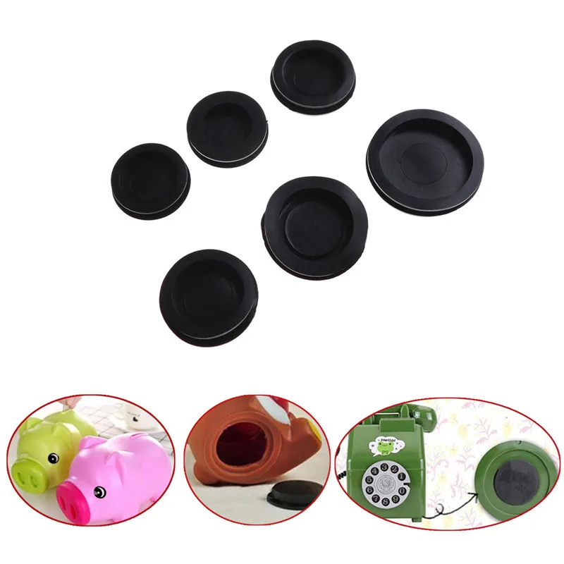 5Pcs Rubber Money Saving Box Piggy Bank Closure Plug Stopper Cover 34mm-50mm