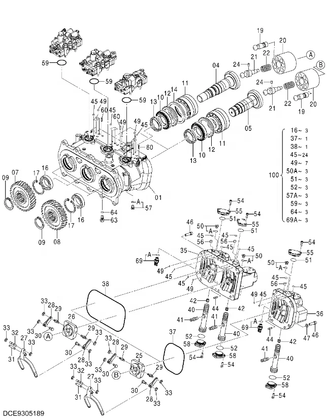 fh330.3 graafmachine hydraulische hoofdzuigerpomp hpv145d hydraulische pomp voor hitachi