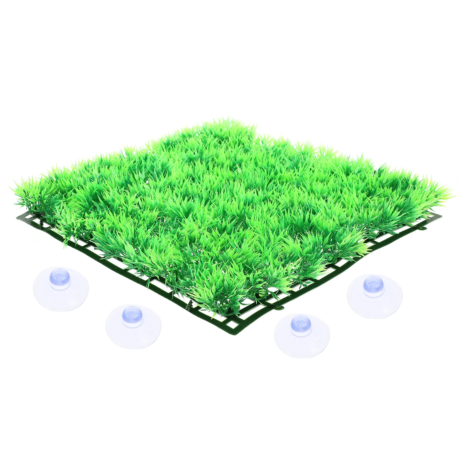 

4pcs Simulated Lawn Ornaments Blue Fish Tank Grass Mat Carpet Aquarium Decor Accessories Plastic Grass Pads Simulation Terrarium