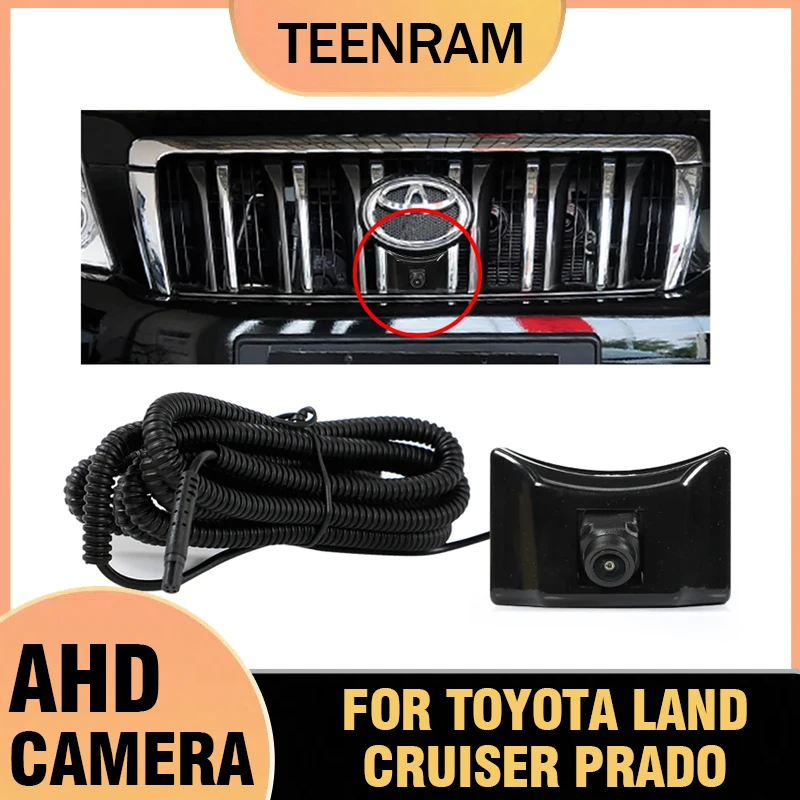 TEENRAM for Toyota 2010/2012 Land Cruiser Prado Night Vision 150° AHD Car Front View Camera Waterproof Fisheye Parking Monitor