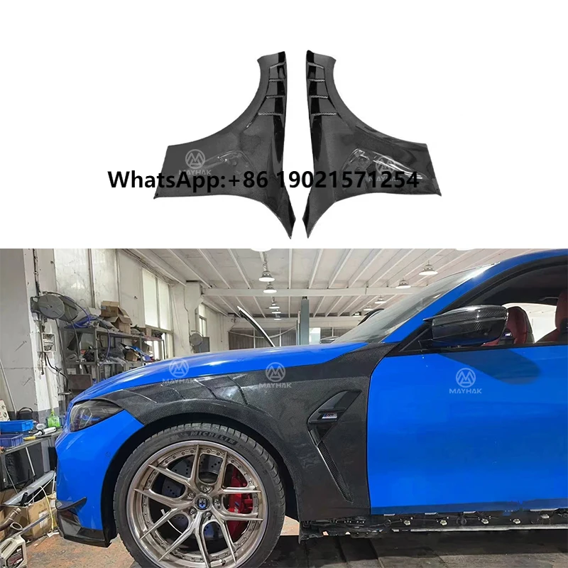 

Carbon Fiber Car Fender AE Style Side Door Fenders Flare Upgrade Body Kit for G80 M3 G82 M4 Wholesale Car Accessories